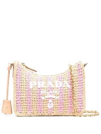 Bolsa Transversal Prada em Ráfia: Elegância Casual e .